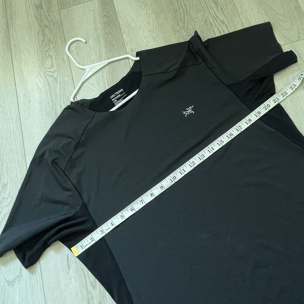 Arc'teryx Workout Tshirt norvan crew mens Black (large) outdoor running gorpcore - Picture 7 of 8